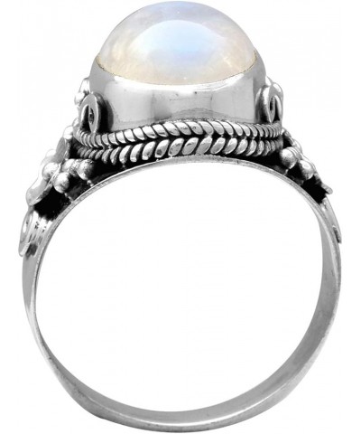 Moonstone Purple Copper Turquoise Solid 925 Sterling Silver Chunky Ring Moonstone $22.79 Rings