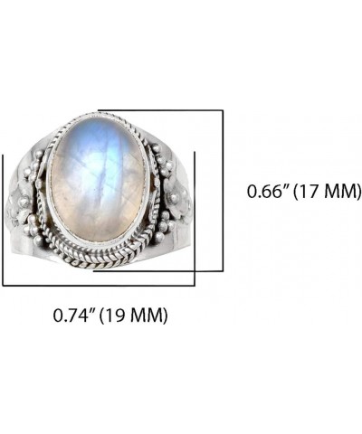 Moonstone Purple Copper Turquoise Solid 925 Sterling Silver Chunky Ring Moonstone $22.79 Rings