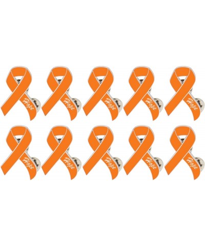 Enamel Awareness Ribbon Lapel Pin 1.4" with Double Clutch Pin Back for Tie, Hat, Back Pack Orange 10 PCS $6.00 Accessories