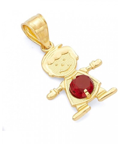 14k REAL Yellow Gold CZ Charm Pendant - 12 Different Color Stone Available Jan $31.08 Pendants