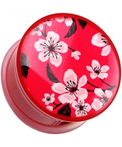 Sakura Cherry Blossom Single Flared WildKlass Ear Gauge Plug (Sold as Pairs) 1/2" (12.5mm) $11.96 Body Jewelry