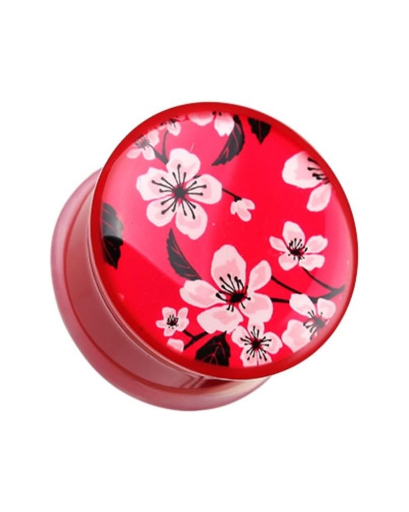 Sakura Cherry Blossom Single Flared WildKlass Ear Gauge Plug (Sold as Pairs) 1/2" (12.5mm) $11.96 Body Jewelry