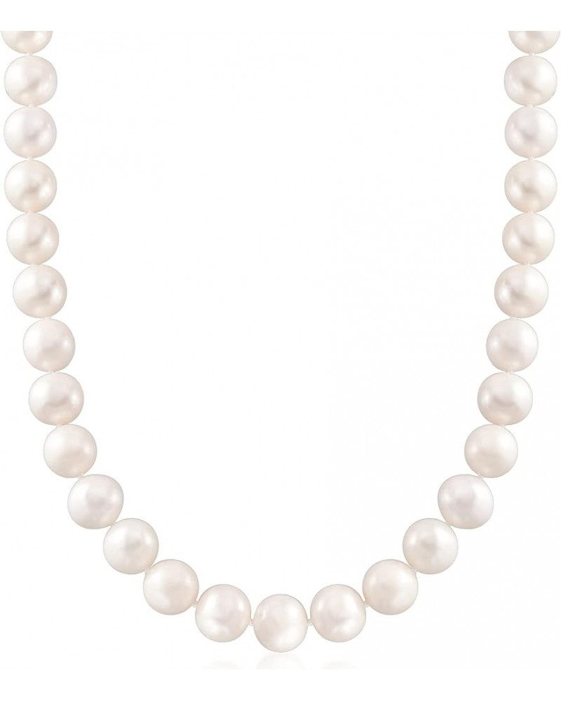 11-12mm Cultured Pearl Necklace With 14kt Yellow Gold 16.0 Inches $130.56 Necklaces