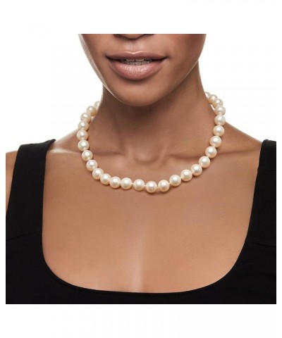 11-12mm Cultured Pearl Necklace With 14kt Yellow Gold 16.0 Inches $130.56 Necklaces