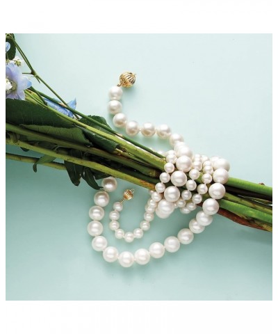 11-12mm Cultured Pearl Necklace With 14kt Yellow Gold 16.0 Inches $130.56 Necklaces