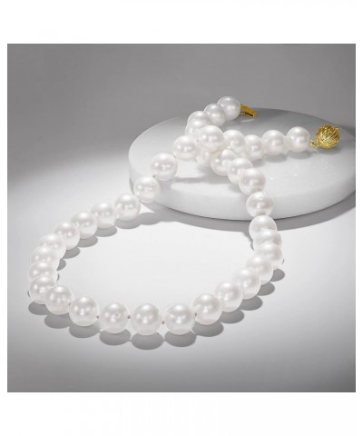 11-12mm Cultured Pearl Necklace With 14kt Yellow Gold 16.0 Inches $130.56 Necklaces