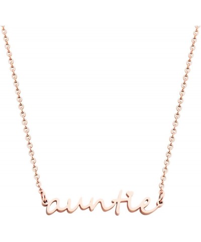 Auntie Name Necklace Aunt Necklace Auntie Gift Aunt Jewelry Gift for Aunt from Niece or Nephew Rose Gold $9.85 Necklaces