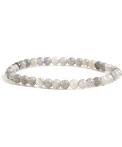 Small, Medium, Large Sizes - Gemstone Beaded Bracelets For Women, Men, and Teens - 4mm Round Beads Labradorite A $10.34 Brace...