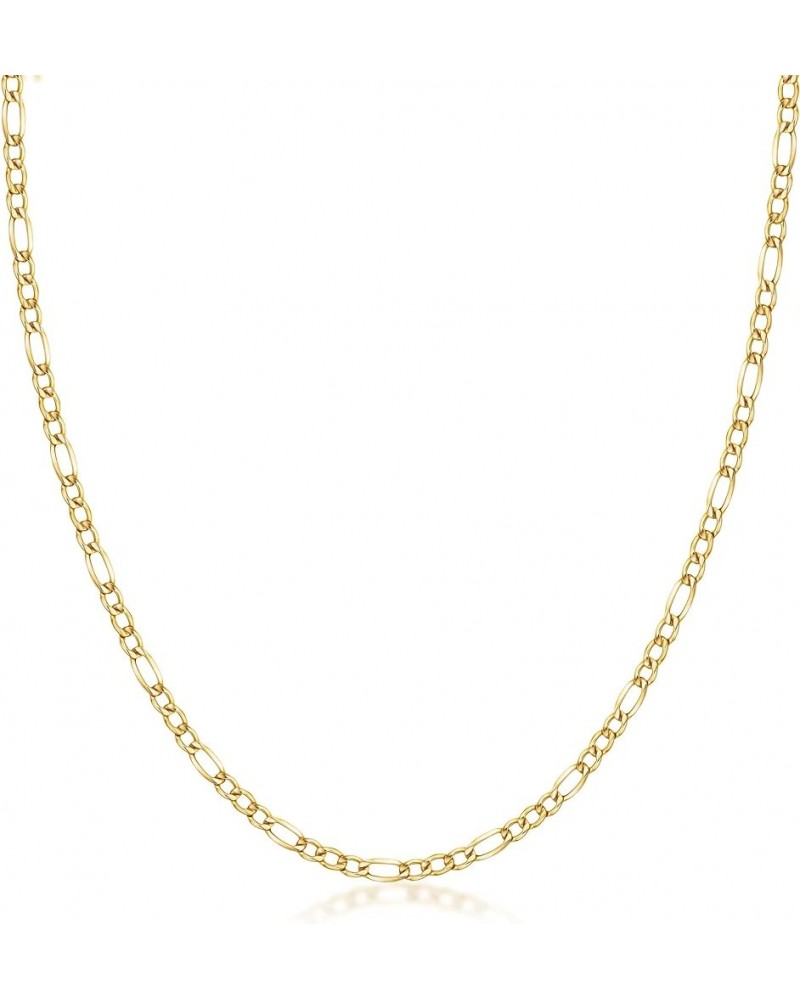 10K Yellow Gold 3MM Figaro 3+1 Link Chain Necklace - Size 14"-30 18 3MM $79.67 Others