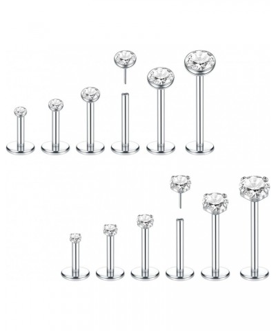 20G 18G 16G Threadless Nose Studs Stainless Steel Lip Rings Labret Jewelry Medusa Monroe Tragus Helix Cartilage Piercing Jewe...