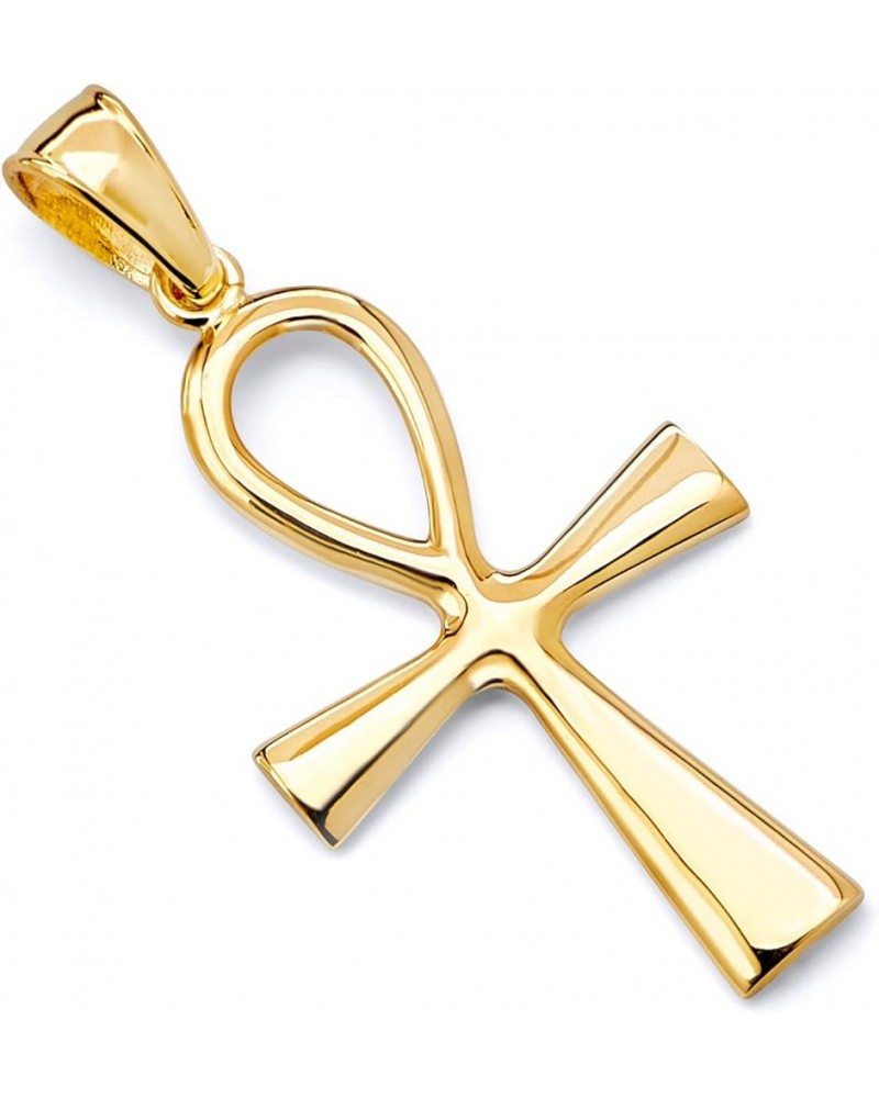 14k Yellow Gold Ankh Religious Cross Pendant Size : 28 mm x 18 mm $49.56 Pendants