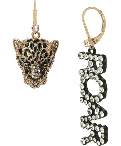 Lion Drop Earrings No Size CRYSTAL $19.60 Earrings