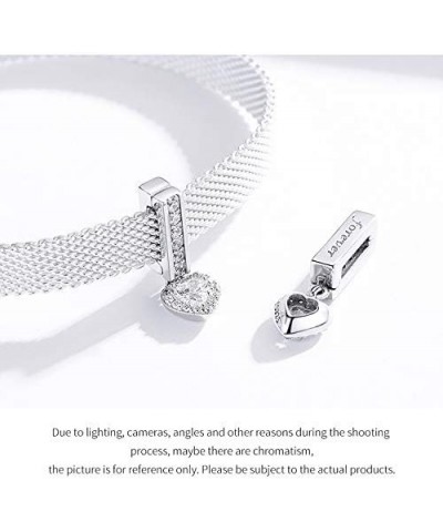 925 Sterling Silver Reflexions Bracelet for Women Mesh Bracelet Clip Beads & Safe Chain.Birthday Christmas for Friends Mother...