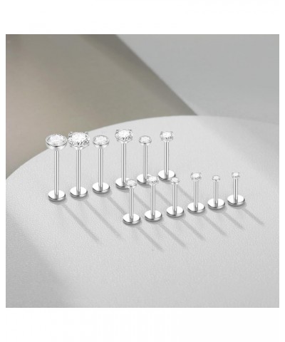 20G 18G 16G Threadless Nose Studs Stainless Steel Lip Rings Labret Jewelry Medusa Monroe Tragus Helix Cartilage Piercing Jewe...