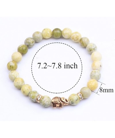 Lover Couple Bracelet Yoga Balancing Reiki Healing with Elephant for Christmas Thanksgiving grass yellow turquoise $9.43 Brac...