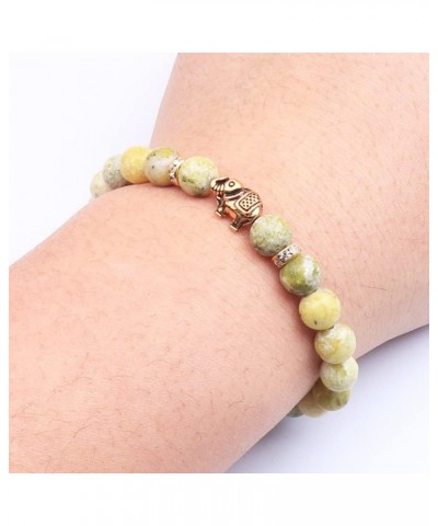 Lover Couple Bracelet Yoga Balancing Reiki Healing with Elephant for Christmas Thanksgiving grass yellow turquoise $9.43 Brac...