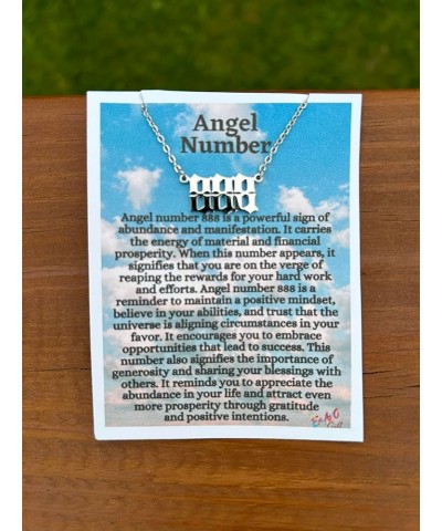 Angel Number Necklace Gold or Silver 111 222 333 444 555 666 777 888 999 888 Silver $11.26 Necklaces