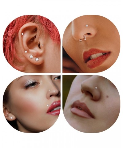 20G 18G 16G Threadless Nose Studs Stainless Steel Lip Rings Labret Jewelry Medusa Monroe Tragus Helix Cartilage Piercing Jewe...