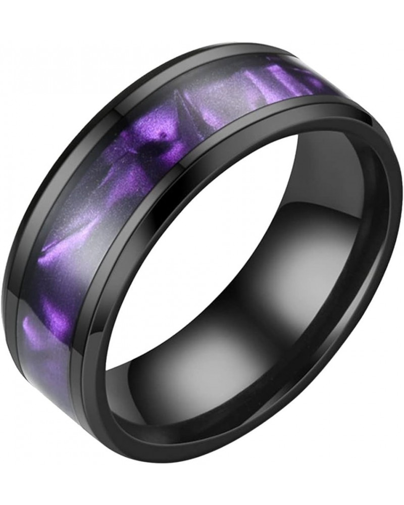 Mens Women Wedding Rings Fashion Jewelry Engagement Rings Opal Sapphire Bridal Band Promise Rings (Blue-a, 7) Purple-a 12 $5....