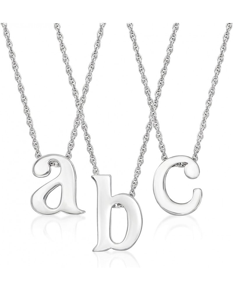 Sterling Silver Lowercase Initial Necklace 18-inch (W) $33.92 Necklaces