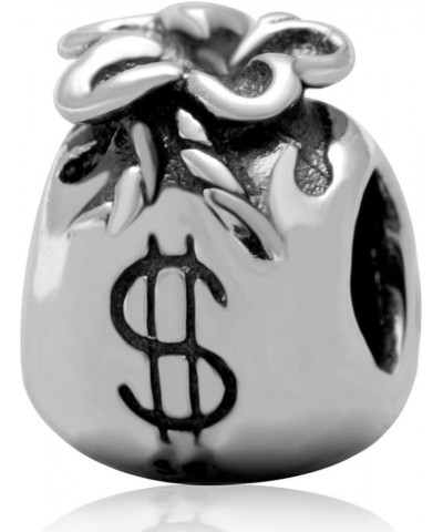 925 Sterling Silver Money Bag Charm Dollar Charm Las Vagas Charm Lucky Charm USA Symbol Charm for Pandora Charms Bracelet $10...