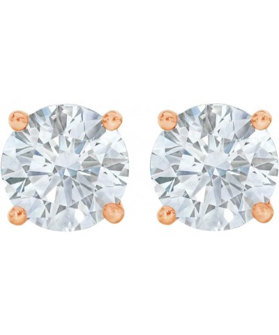 Round Diamond stud (IGI Certified 0.70 ct & up) ScrewBack 14K 0.04ct-2.00ct Clarity-I3 Rose Gold 0.12 carats $50.33 Earrings