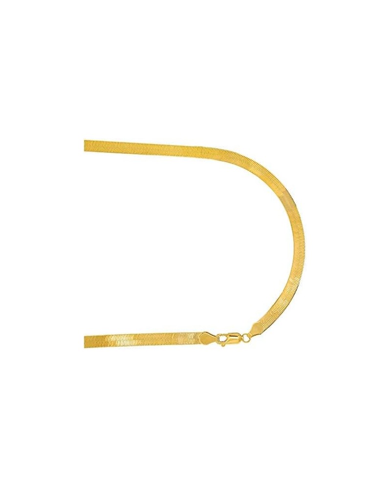 14k Solid Yellow Gold 5 mm Super Flexible Silky Imperial Herringbone Bracelet, Lobster Claw-7" 8 8.0 Inches $144.03 Bracelets