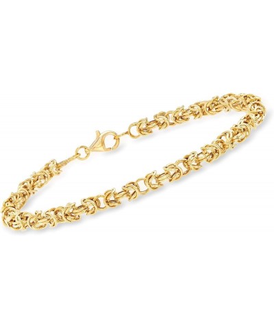 18kt Yellow Gold Byzantine Bracelet 8.0 Inches $151.20 Bracelets