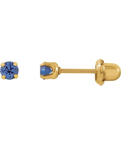 24K Gold-Washed Stainless Steel Imitation Created Birthstone Piercing Earrings 14K Gold September Birthstone $14.35 Earrings