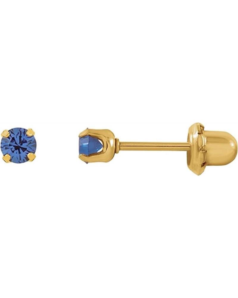 24K Gold-Washed Stainless Steel Imitation Created Birthstone Piercing Earrings 14K Gold September Birthstone $14.35 Earrings