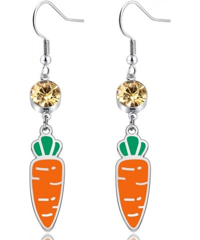 Creative Funny Cute Carrot Turnip Dangle Drop Earrings Simulation Vegetable Dangle Earring for Women Girls Jewelry Gifts Carr...