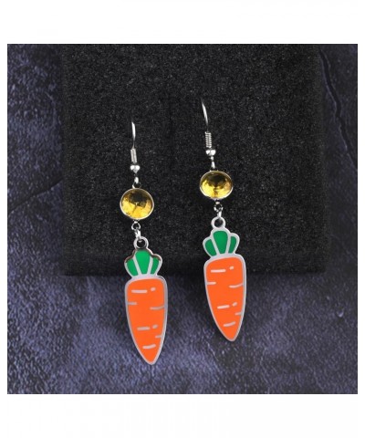 Creative Funny Cute Carrot Turnip Dangle Drop Earrings Simulation Vegetable Dangle Earring for Women Girls Jewelry Gifts Carr...