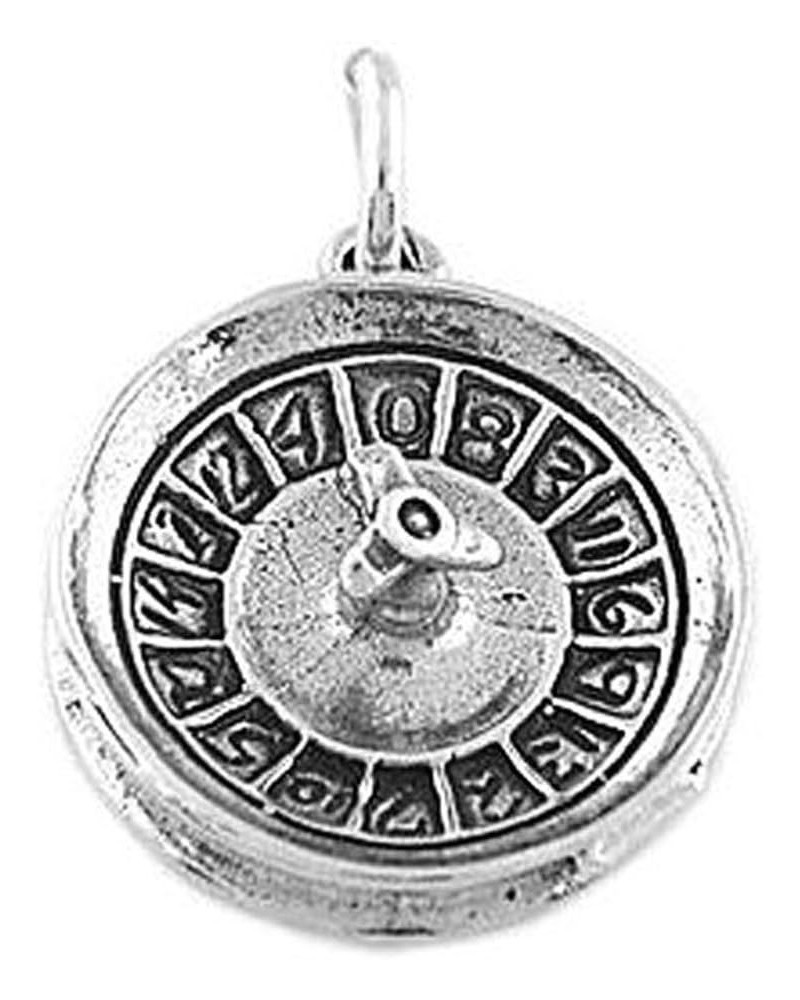 Sterling Silver Oxidized Roulette Wheel Charm $17.62 Bracelets