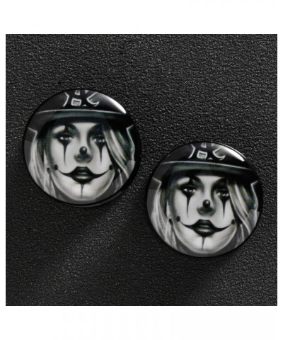 1 Pair Acrylic Solid Screw On Ear Plugs Tunnels Santa Muerte Death Goodness Resin Allergy Free Stretcher For Women Men Body P...