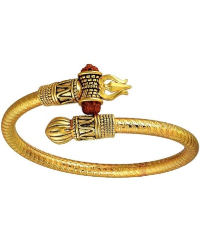 Shiv Bracelet Cuff Kada for men| Lord Shiva Bahubali Brass Bracelet for men| Religious Brass Shiv kada | Free size Bracelet F...