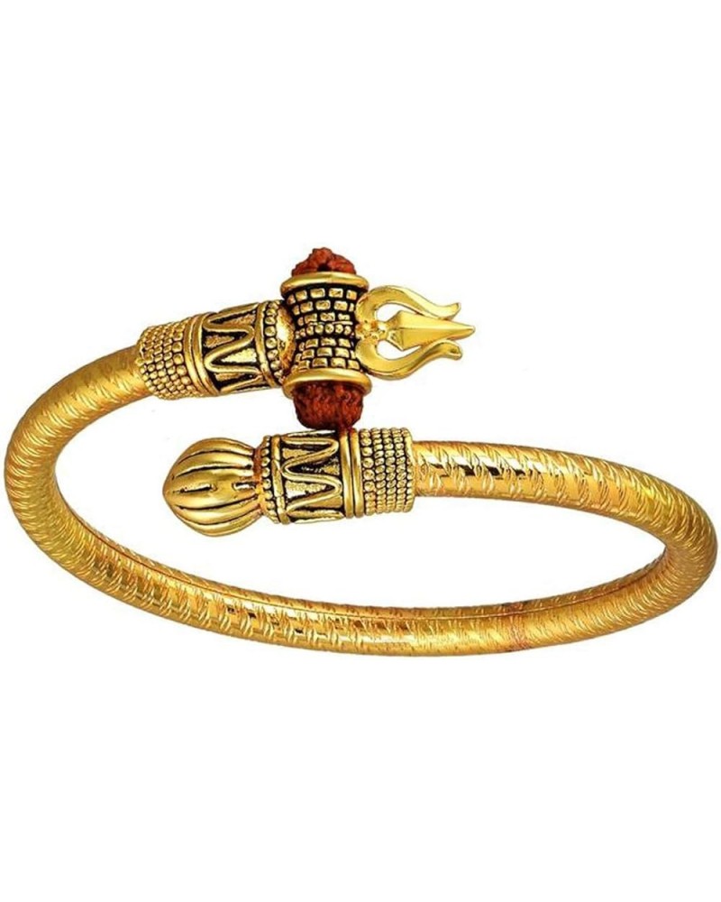 Shiv Bracelet Cuff Kada for men| Lord Shiva Bahubali Brass Bracelet for men| Religious Brass Shiv kada | Free size Bracelet F...