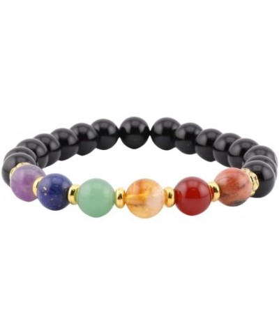 LGBTQ+ Pride Bracelet for Gay - Handcrafted Natural Stone Jewelry Gold Alloy $11.48 Bracelets