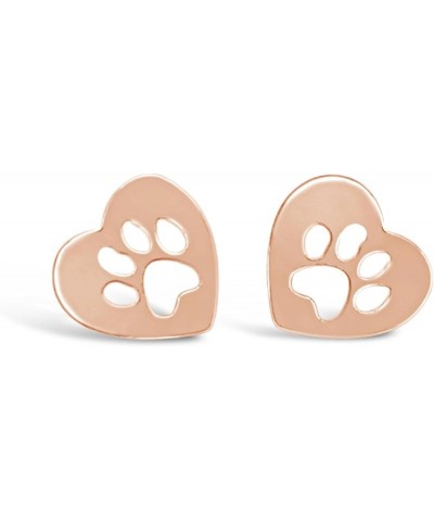 Heart Dog Paw Print Earrings, Puppy Earrings for Owners of All Dog Breeds, Dog Remembrance Earrings, Veterinarian and K9 Offi...