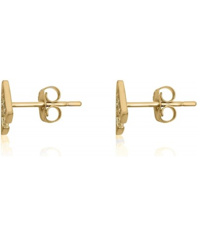 10K Yellow Gold Simulated Diamond CZ Initials Stud Earrings A $36.75 Earrings