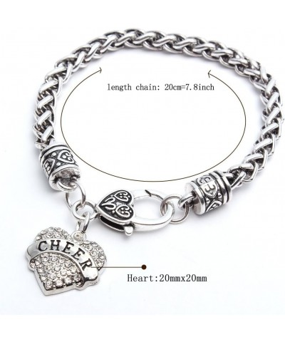 Cheer Hope Nurse Teacher Blessed Faith Believe Dance Bracelet Alloy Zircon Jewelry Cheer $8.54 Bracelets