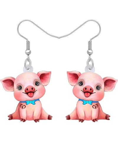 Acrylic Valentine's Day Headband Pig Piggy Earrings Drop Dangle Cute Pet Jewelry For Women Charm Pig B $6.88 Earrings