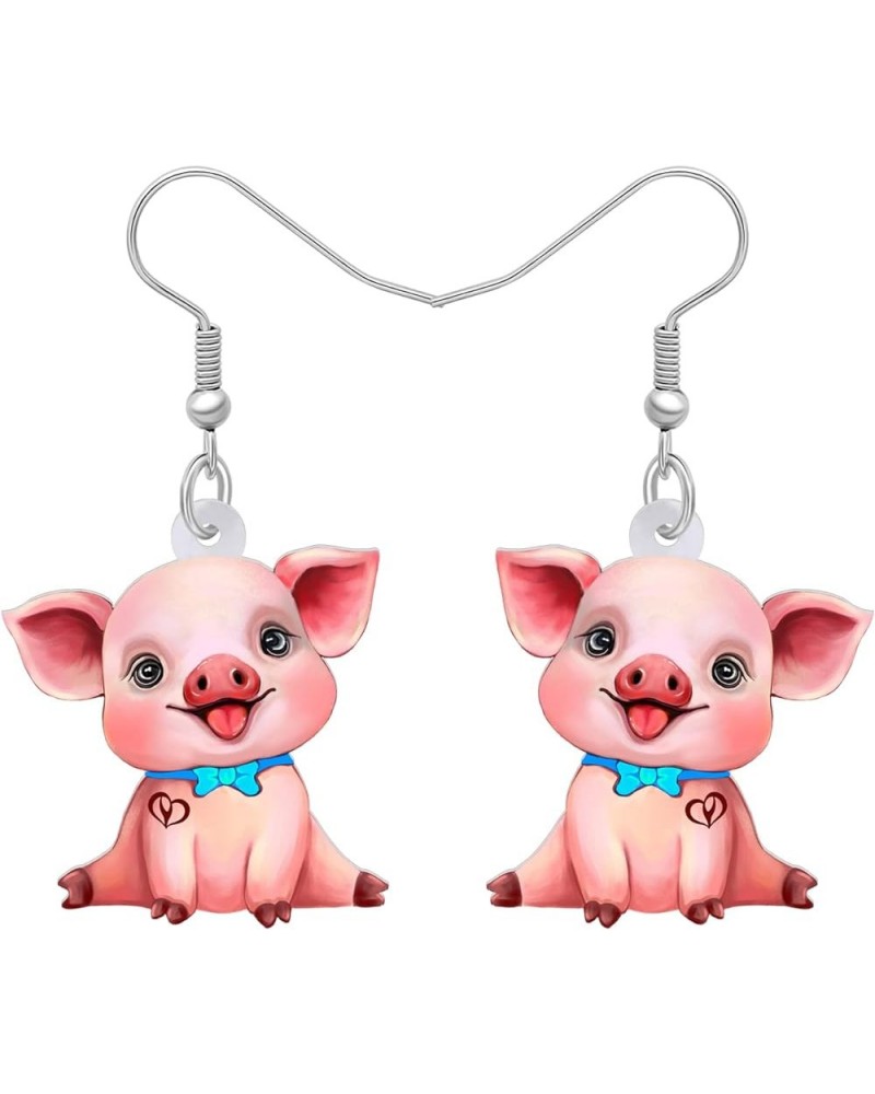 Acrylic Valentine's Day Headband Pig Piggy Earrings Drop Dangle Cute Pet Jewelry For Women Charm Pig B $6.88 Earrings