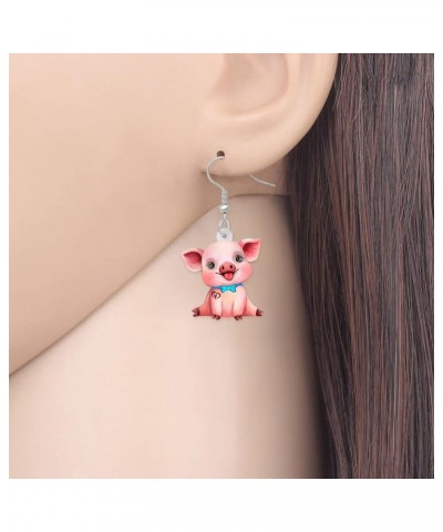 Acrylic Valentine's Day Headband Pig Piggy Earrings Drop Dangle Cute Pet Jewelry For Women Charm Pig B $6.88 Earrings