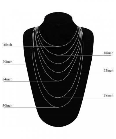 2 Pcs Stainless Steel 1mm Round Snake Chain Box Chain Necklace Super Thin & Strong,16-30 Inch 22 Inches $12.31 Necklaces