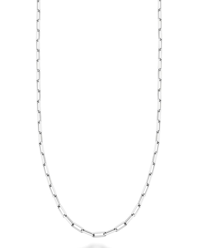 Solid 925 Sterling Silver Italian 2mm Paperclip Link Chain Necklace for Women, Made in Italy Length 30 Inches $10.15 Necklaces