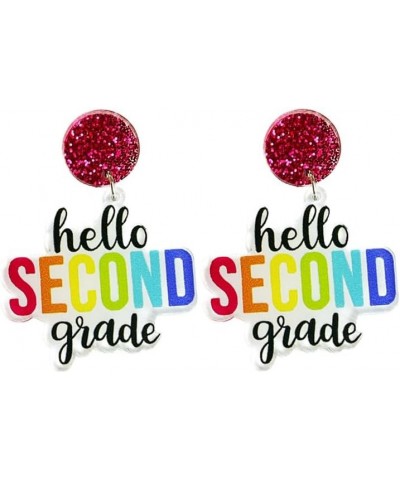 Creative Teacher Student Earrings Back to School Drop Dangle Earrings Wooden Acrylic First Day of School Earrings Hello First...