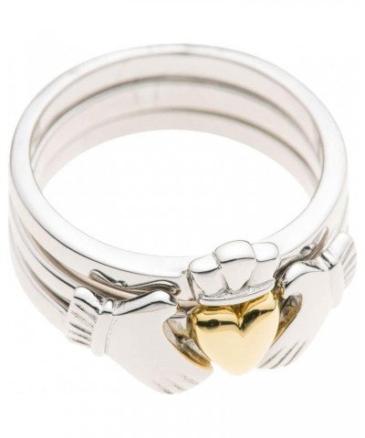 Three Part Claddagh Silver/Gold Ring $39.75 Rings