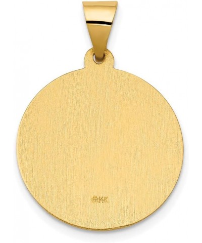 Charm Pendant 14K Yellow Gold Themed 19 mm Polished & Satin St. Clare Hollow Medal $89.08 Pendants