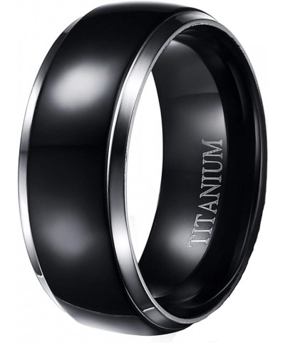 His and Hers 3 Piece Trio Sterling Silver Black Titanium Wedding Band Engagement Ring Set Her 06-His 10 $46.55 Sets