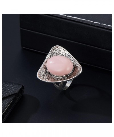 Silver Rings for Women, Trendy Big Stone Cubic Zirconia Statement Rings Chunky Vintage Gemstone Ring Cocktail Costume Jewelry...